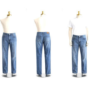 Nautica N-Classic Jeans Mens 34x32 Blue Medium Wash Straight Leg Denim Cotton Ca
